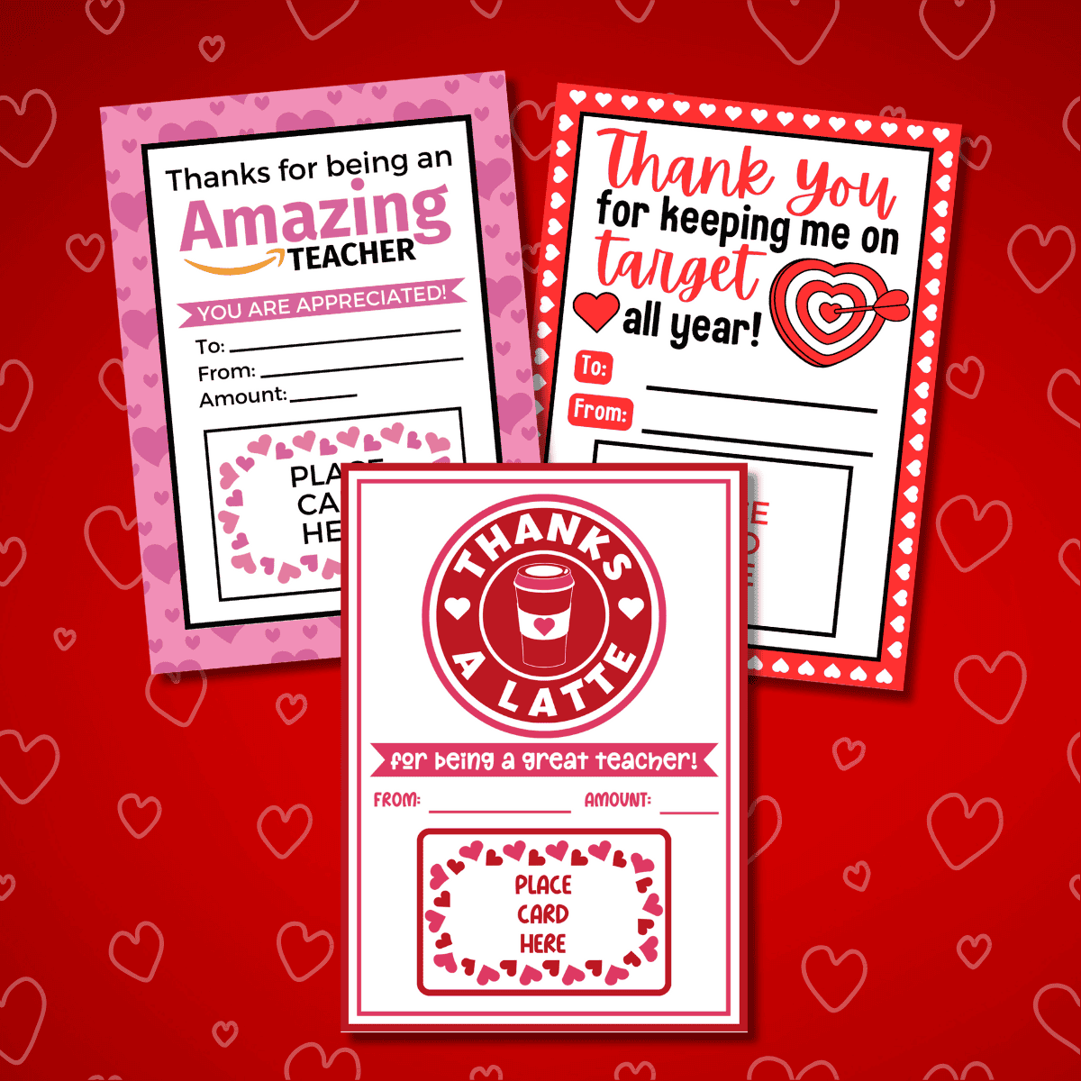 free printable teacher valentine gift card holders - prudent penny